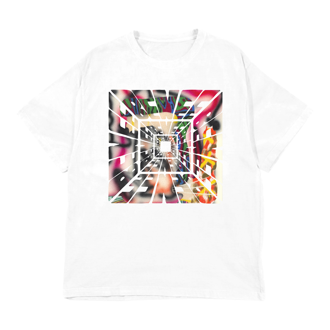 White Hey U X Print T-Shirt